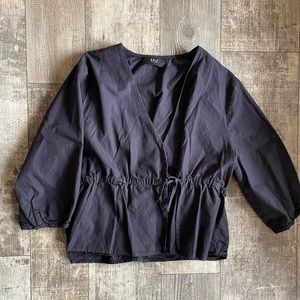 ABLE Wrap Blouse in Black